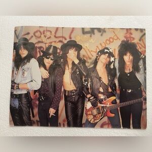 Vintage Rock LA Guns pinup with Leather & Denim Style